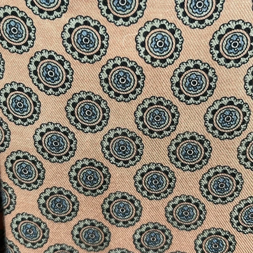 Vintage Chaus Medallion Print Pleated Midi Skirt SZ 10